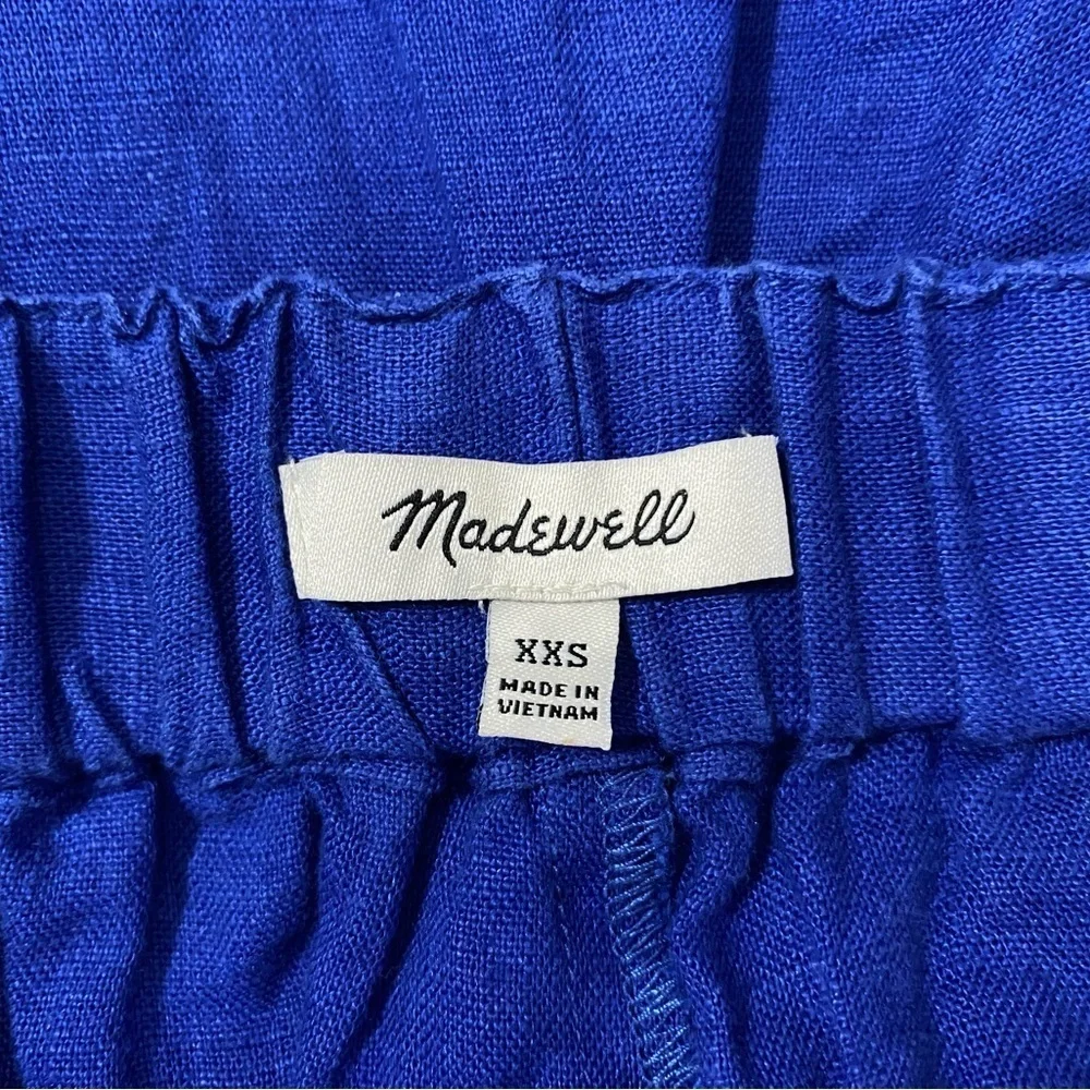Madewell Colorful Blue Pull-On Shorts Linen XXS - Picture 5 of 6